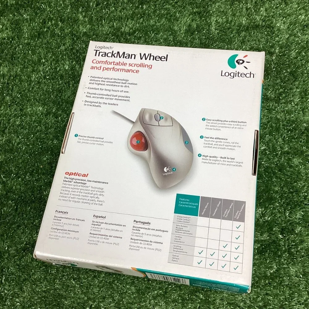 Logitech Trackman Wheel Optical NEW - Picture 4 of 9